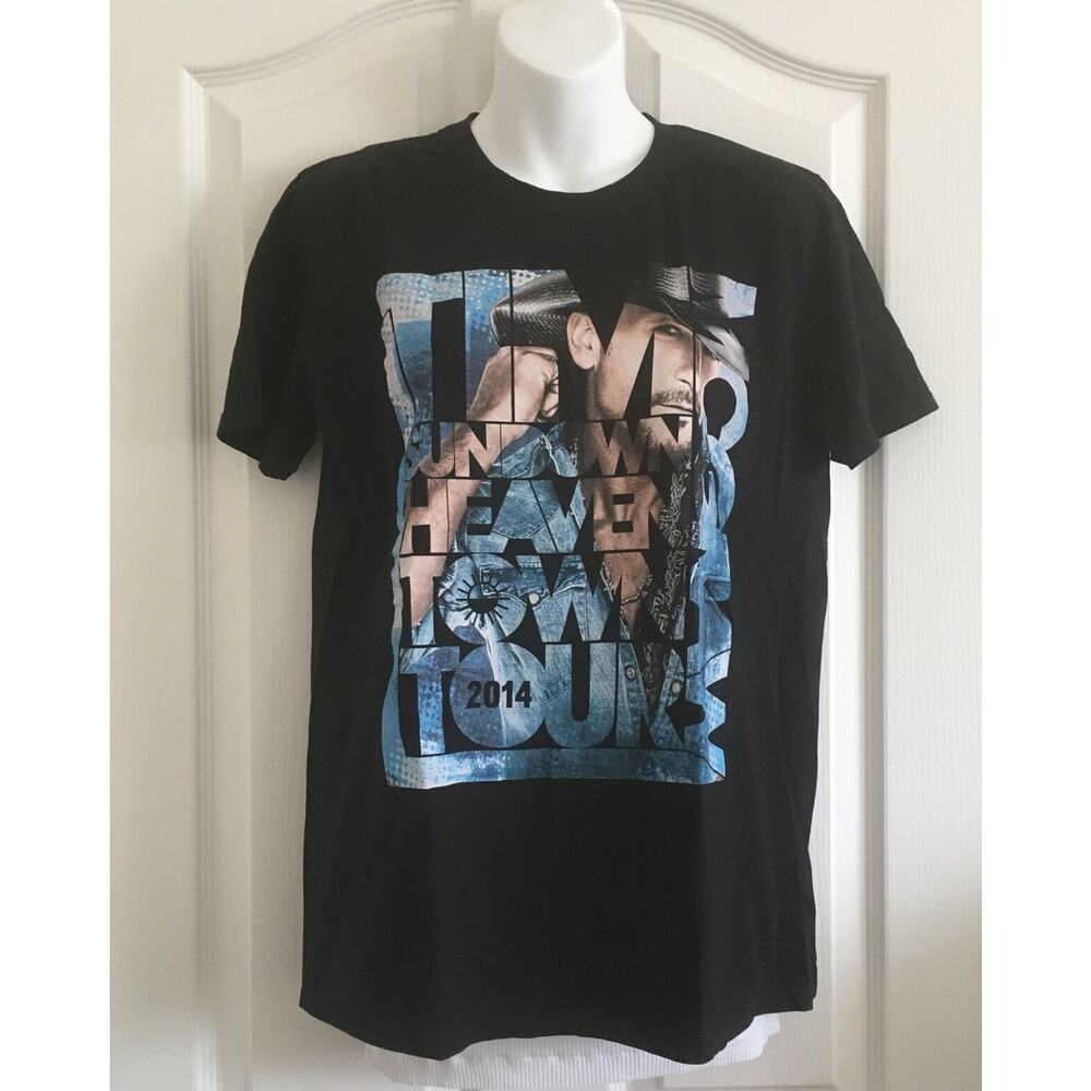 Tim‎ McGraw 2014 Sundown Heaven Town Concert T-Shirt Size Medium ~ Black